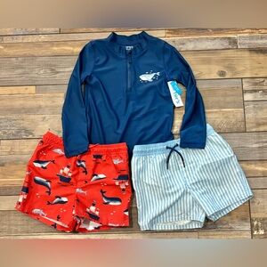 NWT Carter’s 3 piece swim set size 5T